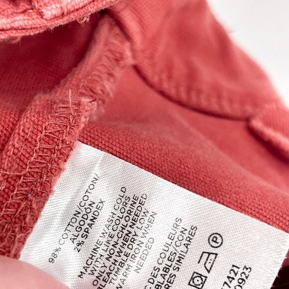 Loft Ann Taylor Utility Jogger Tapered Trouser Pants High Waisted Red Pink 4 - Picture 11 of 11